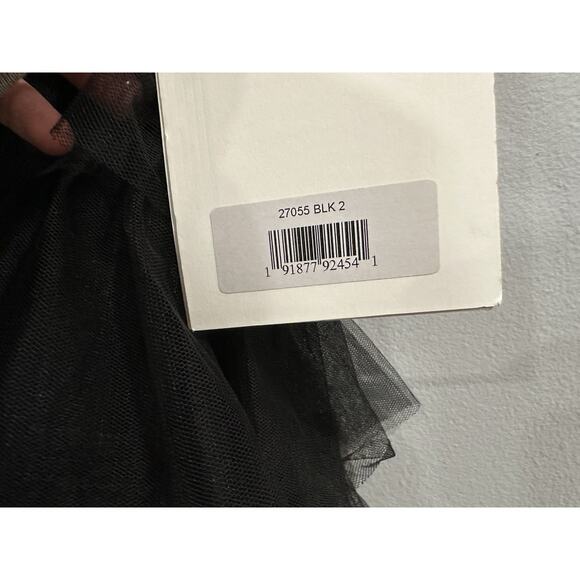 Mac Duggal 27055 Black Ruffle Tiered High Neck Sequined Gown Sz 2 NEW - Picture 4 of 7